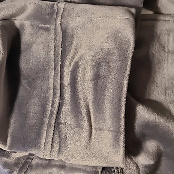 CROFT & BARROW WOMENS PLUS SIZE LUSH VELOUR 1/4 ZIP JACKET SIZE XL GRAY - Picture 2 of 9